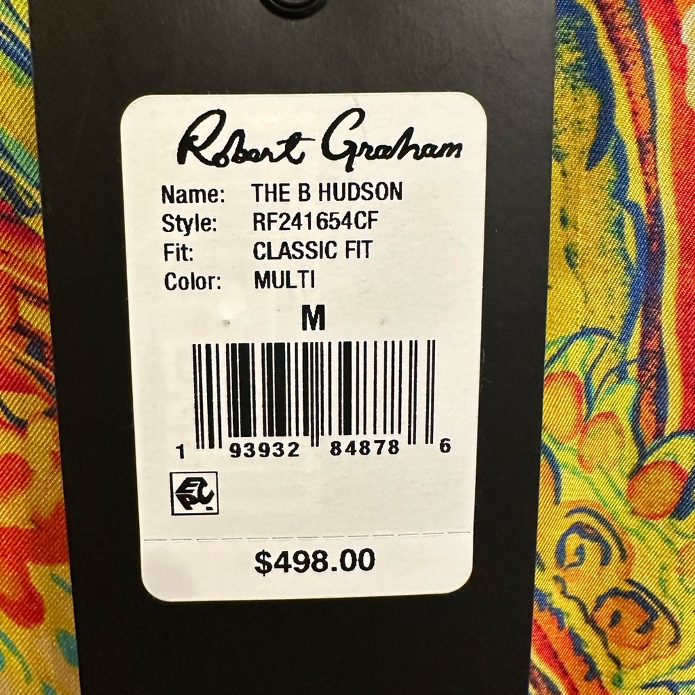 NWT Robert Graham Limited Edition “The B Hudson” 100% Silk 50%Off Original Price - Picture 9 of 14